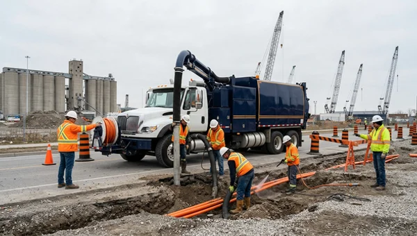 Fiber corridor daylighting in the Toronto Port Lands