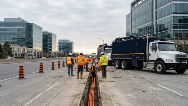 Fiber slot trenching on the Markham tech corridor